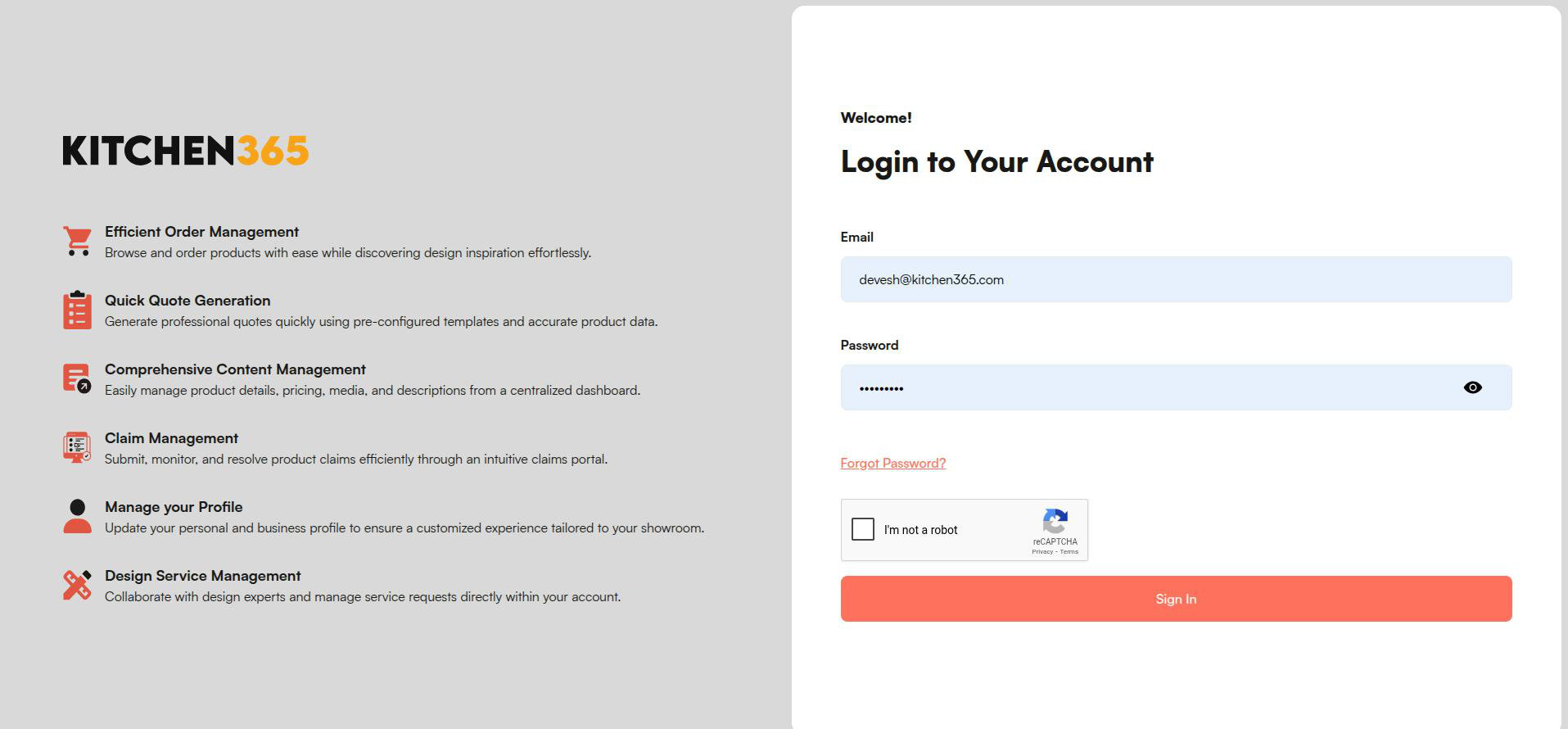 View Login Screenshot
