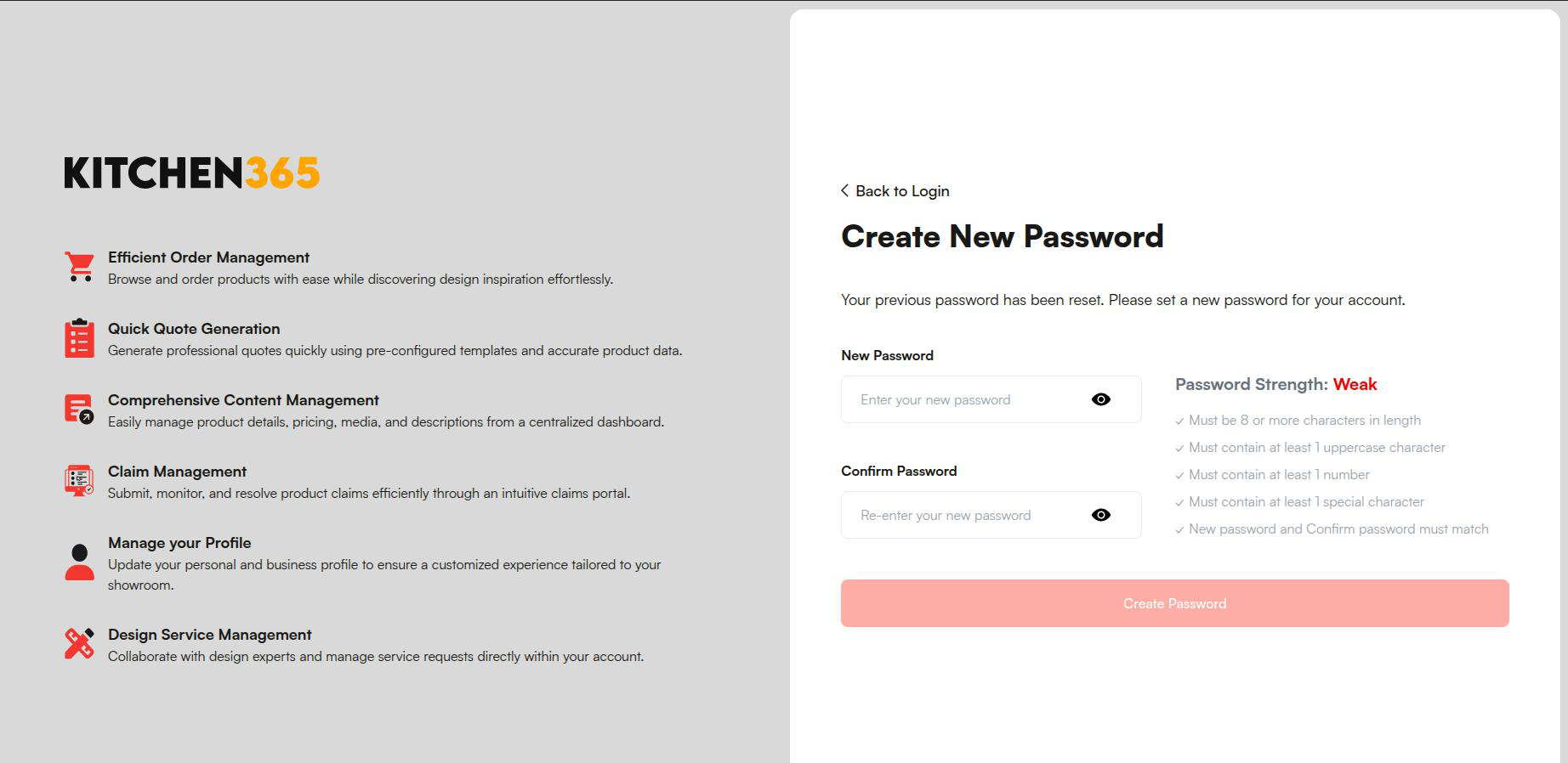 Reset Password Screenshot