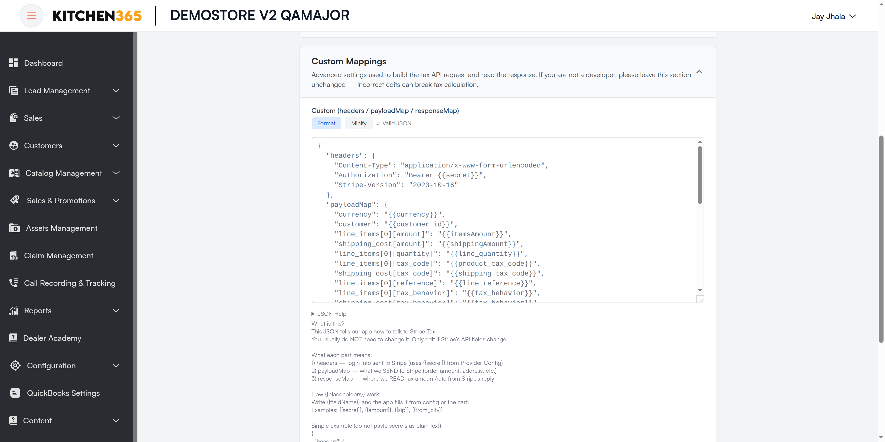 Custom Mappings section Screenshot