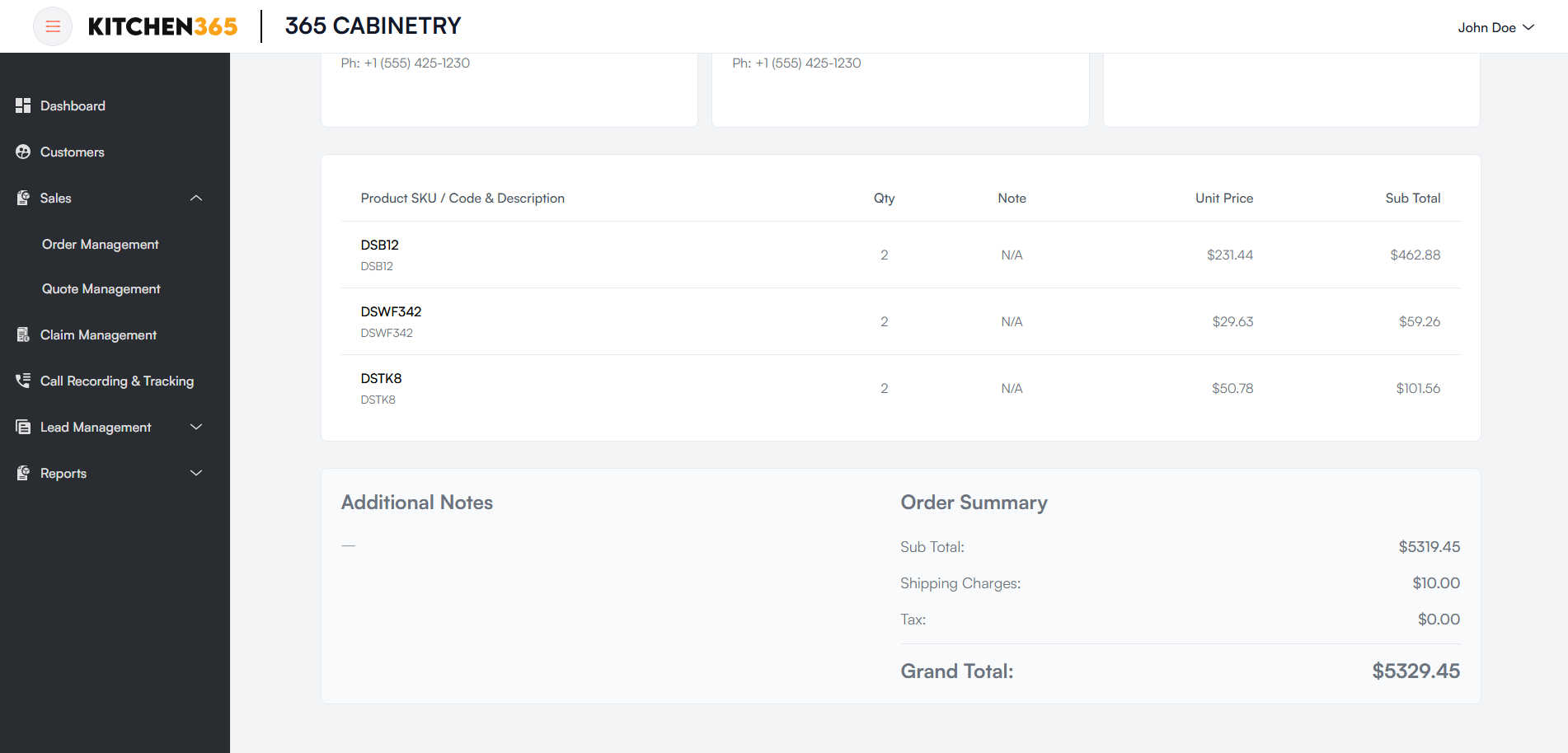 View order Screenshot 2